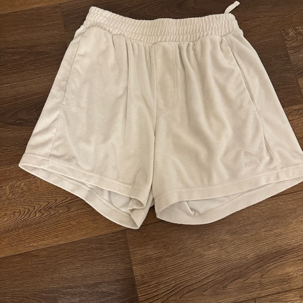 Puma Women's Athletic Cream Shorts
